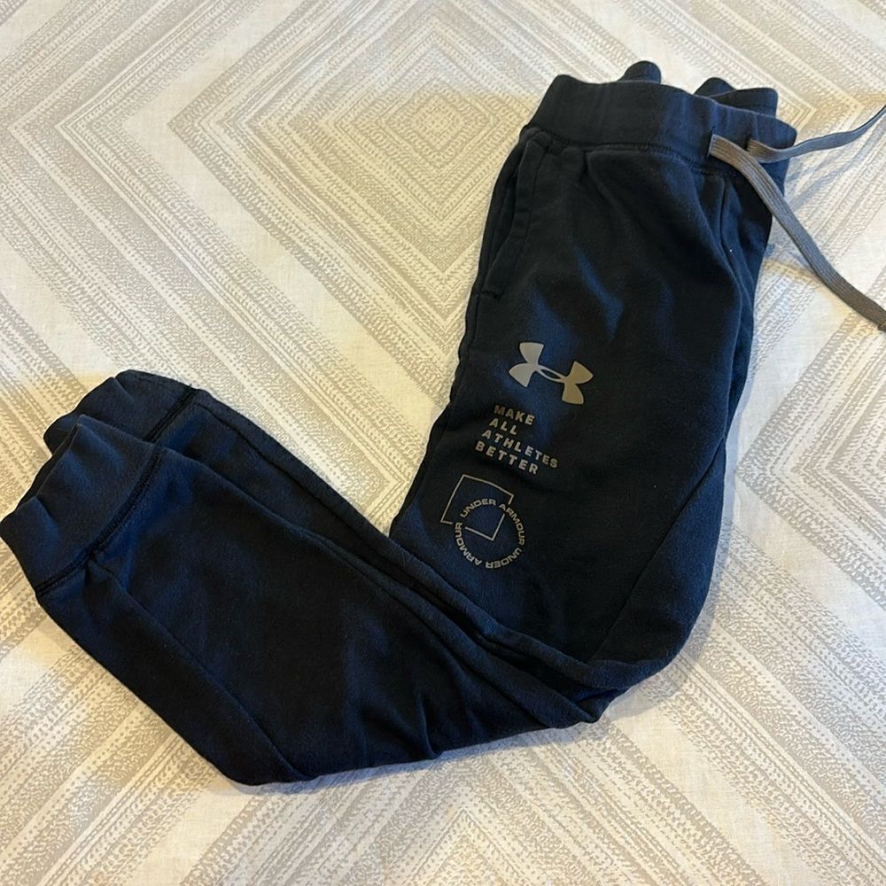 Under Armour Boys Black & Grey Joggers